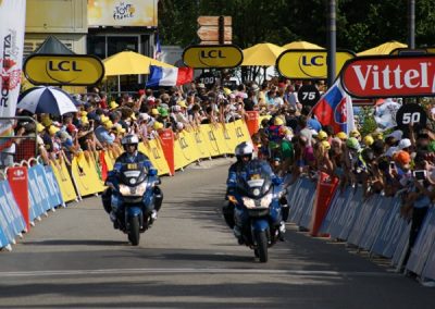 Police motorcycles at the Tour de France